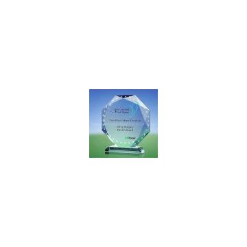 Crystal Award/Golf Trophy with Color Filled