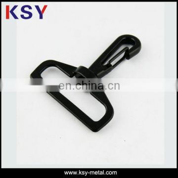 Small black dog leash metal snap hook