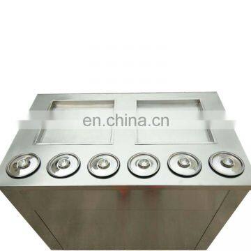 Flat Pan Single Pan Double Pan Ice Cream Frying Machine Ice Cream Roll Making Machie