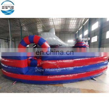 Customized supported Zoo 8x5m Art inflatable whale bouncer for sale