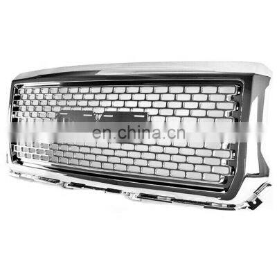 Auto grilles for GMC 2014-2015 Sierra Front Bumper Upper ABS Full Chrome Grille Chrome