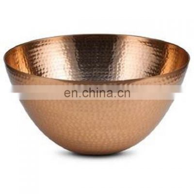 hammered copper plated long lasting bowl