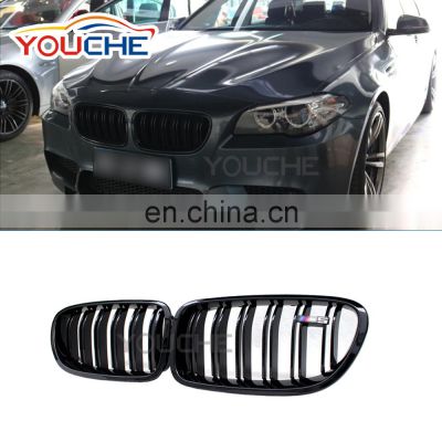 2-slat replacement ABS auto car bumper grille mesh for BMW 5 series F10 F11 F18 M5 2010-2017