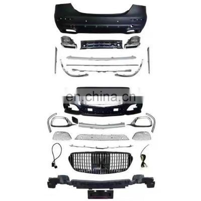 W223 Maybach style body kit for Mercedes Benz E-class W213 including front rear bumper assembly Grille 2018-2020