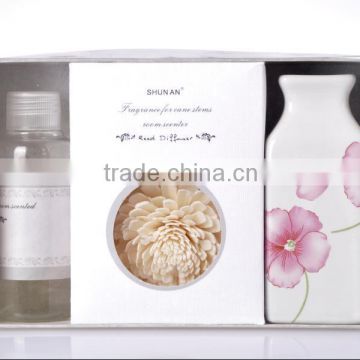 100ml Home fragrance Sola Flower Diffuser with ceramic jar, air fresher gift set SA-0292