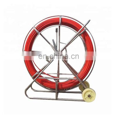 Factory price 16mmx300m cable laying tool fiberglass snake rod underground detectable customized FRP duct rodder