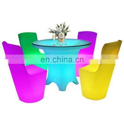 night club lounge pub hotel glow outdoor led furniture bar table and chair sofa stool set