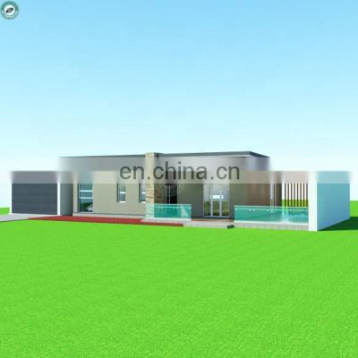 135sqm 3 Bedrooms Prefabricated House Heavy Steel Structure Design Modern Residence with Garage in Mexico