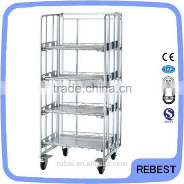 Metallic warehouse cargo trolley for sale