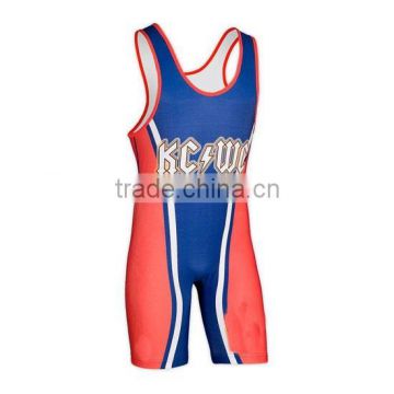Custom lycra fabric all over printing wrestling outfit