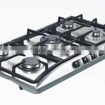 five burner stainless steel top built in gas stove