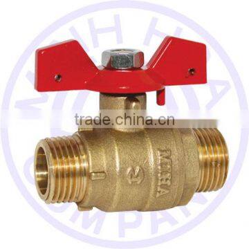 BRASS BALL VALVE MALE THREADS BUTTERFLY HANDLE FROM VIET NAM 17-10