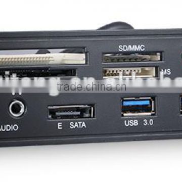 STW USB 3.0 All in 1 5.25" Muiti-Function Media Dashboard Front Panel 4 slots memory Card Reader eSATA 1394 HD-Audio Output