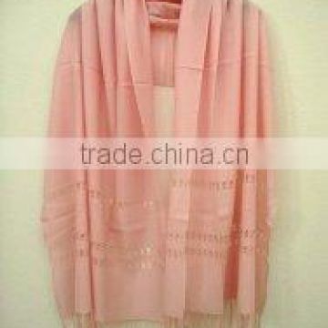 Gentle Pink Color Cashmere Shawl