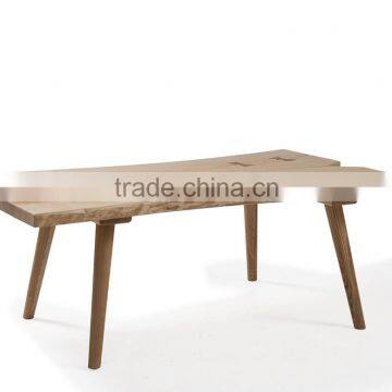 Antique I shape square coffee table natural root wood table Elegent design