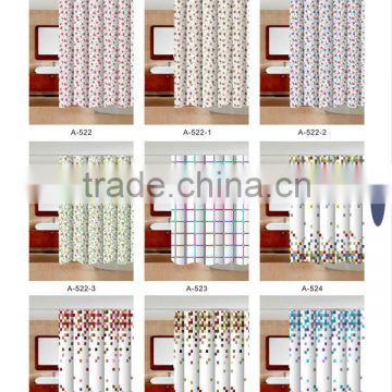 Pvc Hot Sale Printed Shower Curtains Elegant