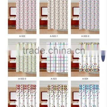 Pvc Hot Sale Printed Shower Curtains Elegant