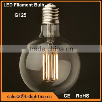 Special LED filament G125 bulb g125 dimmable led big globe clear bulbs