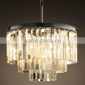 Interior Decoration Cristal Iron Pendant Lighting Crystal Chandelier Hanging Lamps for Wedding / Living Room CZ2526B/9