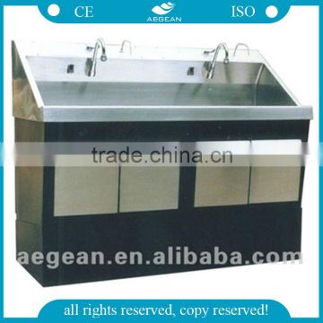 hot sale!AG-WAS008 stainless steel hospital Hand Washing Sink for 2 person