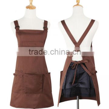mulit color cotton Adjustable multiple pockets font apron garden apron