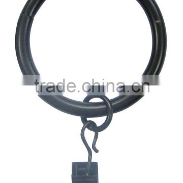 Curtain Accessory Heavy Gauge Metal Curtain Ring w/Small Ring And Clip for 25mm/28mm or 32mm Curtain Rod/Pole