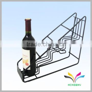Home storage good quality floor stand metal wine rack for bottled wine