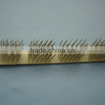 File brush with steel wire on plastic cloth