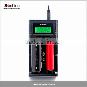 2015 New Soshine H2 18490 battery 18490 charger 2 channel digital chargers China manufactuer from alibaba