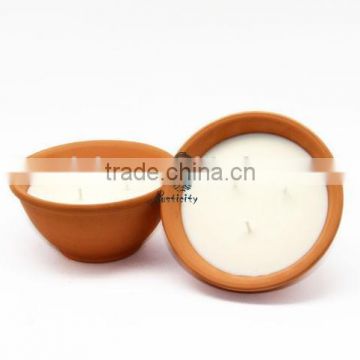 Best selling ceramic bowl branded scented candles with 3 wicks