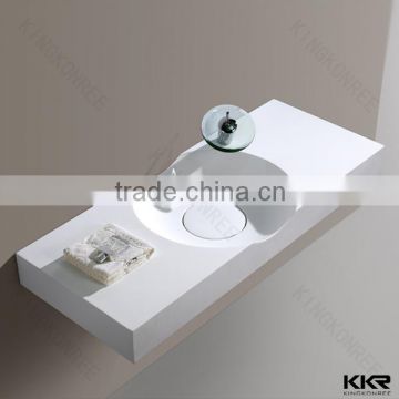 solid surface acrylic resin stone wall mounted hand wash sink