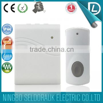 ROHS CE passed Melodious Piano Sound wireless doorbell for deaf