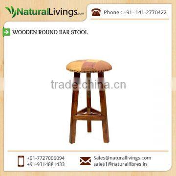 Wooden Bar Stool with Handmade Shaded Cotton Rug for Elegant Rug