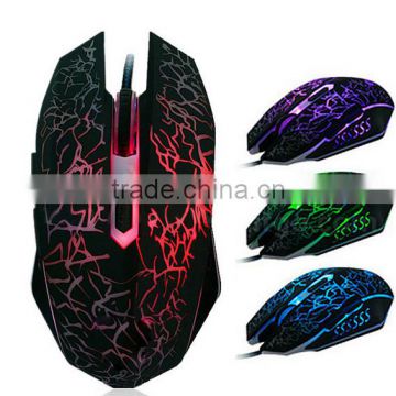 free shipping 4000 DPI 6D buttons led back light mouse wired gaming mouse USB wired game mice for laptops desktop computer mouse