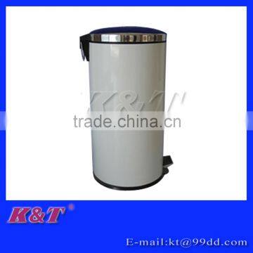 12L white color Elegant stainless steel trash can
