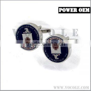 Color Paint OEM Customized CIA of USA Government Mark Cufflinks