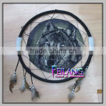 Wolf Feathers Wall Hanging Ornament Craft Dream Catcher