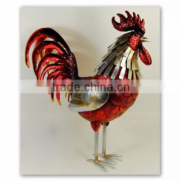 Modern style home decoration metal craft animal cock