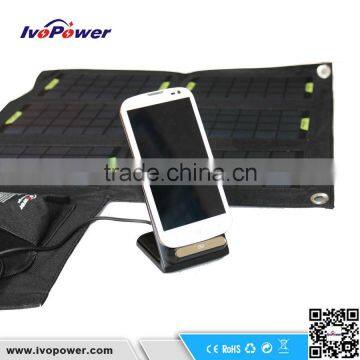 Multiple foldable solar mobile phone battery travel charger