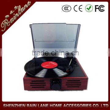 Rain Lane Antique Wood Gramophone player with built in stereo speaker