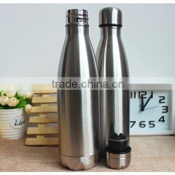500ml/750ml/1000ml stainless steel cola bottle with double wall water bottle