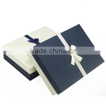 High quality with ribbon bow gift packaging paper box