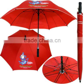 promotional fiberglass straight golf umbrella