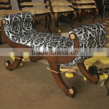 Living Room Sofas - Antique Luxury Carving Gilded Stool