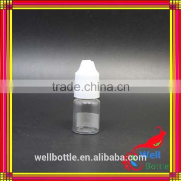 5ml essential oil thin bottle with clear pet plastic dropper bottle PET396R