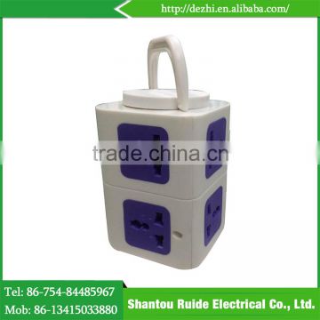 One Layer universal Vertical Rotary smart power socket