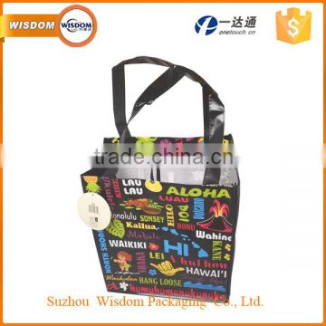 fancy printed colorful pp non woven shopping bag