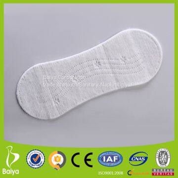 Economic good quality super soft cotton OEM 155mm panty liners for woman