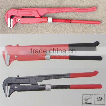 90 degree dipped PVC handle bent nose Pipe wrench plier with good price and good quality