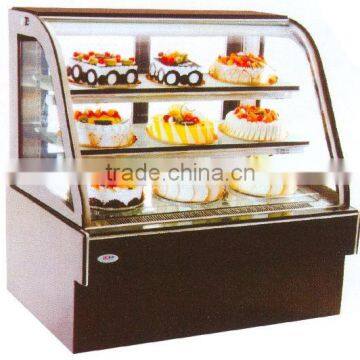 Curved glass Cake showcase Double curved luxurious cake cabinet glass display cabinet